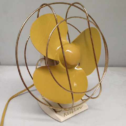 FAN, Desk Fan 1960s - Mustard Airflow